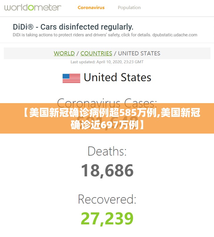 【美国新冠确诊病例超585万例,美国新冠确诊近697万例】