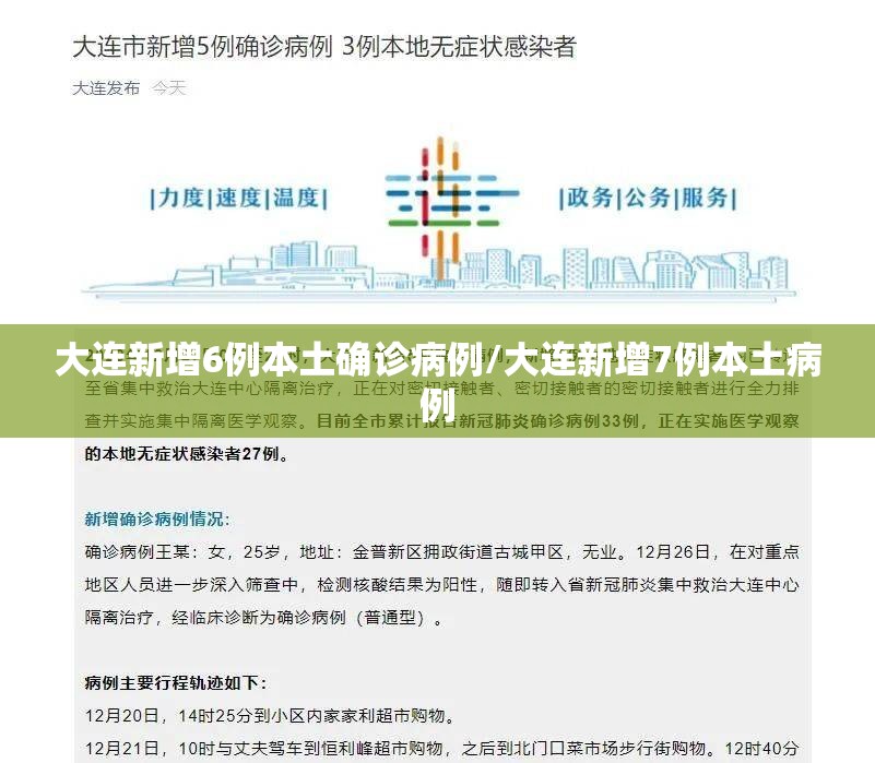 大连新增6例本土确诊病例/大连新增7例本土病例
