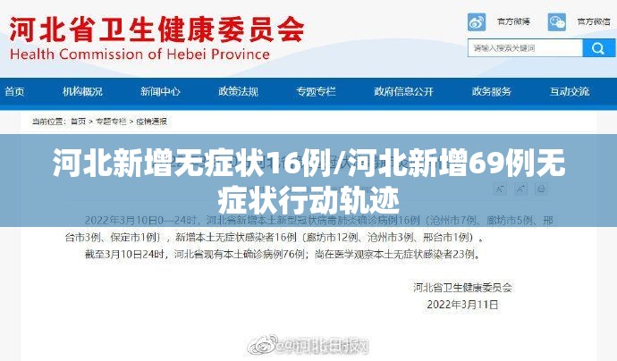 河北新增无症状16例/河北新增69例无症状行动轨迹 河北新增无症状16例/河北新增69例无症状行动轨迹