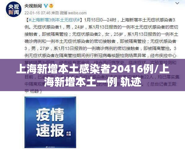 上海新增本土感染者20416例/上海新增本土一例 轨迹 上海新增本土感染者20416例/上海新增本土一例 轨迹