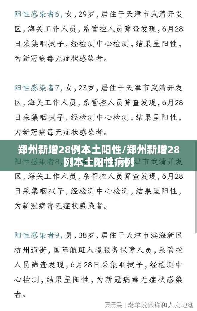 郑州新增28例本土阳性/郑州新增28例本土阳性病例 郑州新增28例本土阳性/郑州新增28例本土阳性病例