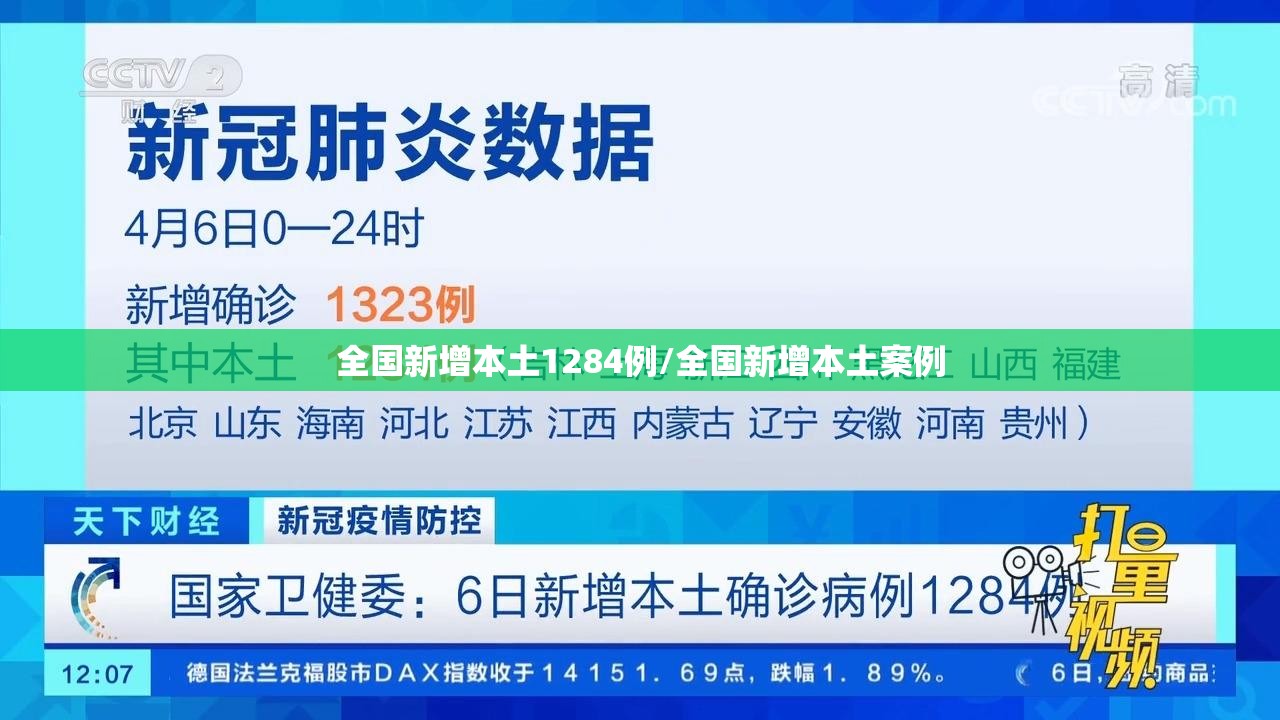 全国新增本土1284例/全国新增本土案例