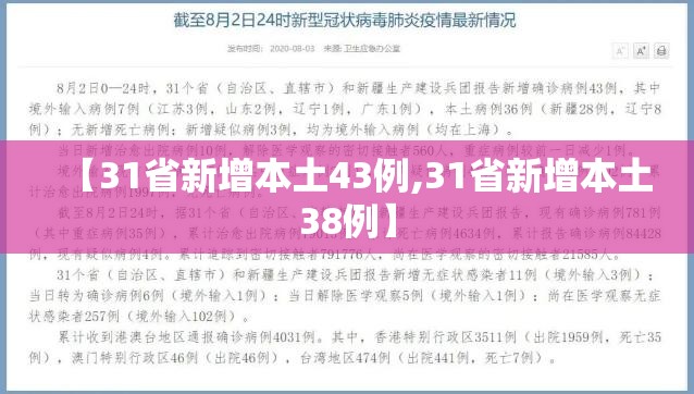 【31省新增本土43例,31省新增本土38例】 【31省新增本土43例,31省新增本土38例】