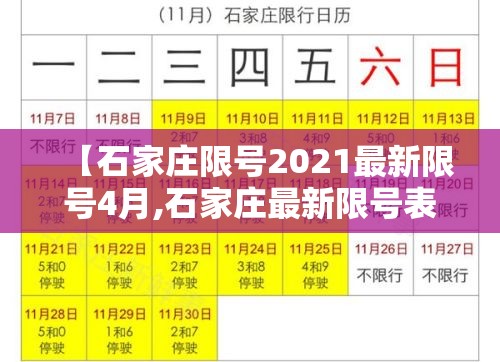 【石家庄限号2021最新限号4月,石家庄最新限号表2021年2月】