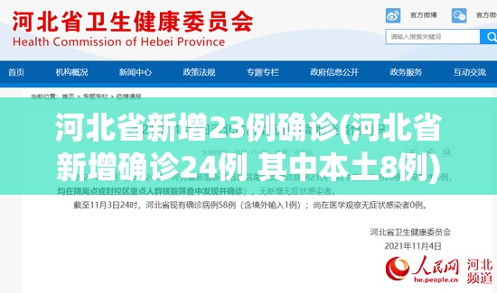 河北省新增23例确诊(河北省新增确诊24例 其中本土8例)