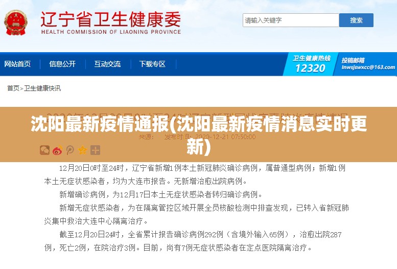 沈阳最新疫情通报(沈阳最新疫情消息实时更新) 沈阳最新疫情通报(沈阳最新疫情消息实时更新)