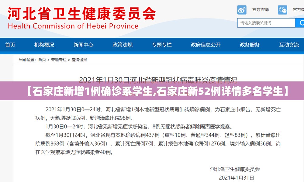 【石家庄新增1例确诊系学生,石家庄新52例详情多名学生】 【石家庄新增1例确诊系学生,石家庄新52例详情多名学生】