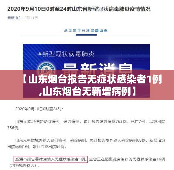 【山东烟台报告无症状感染者1例,山东烟台无新增病例】
