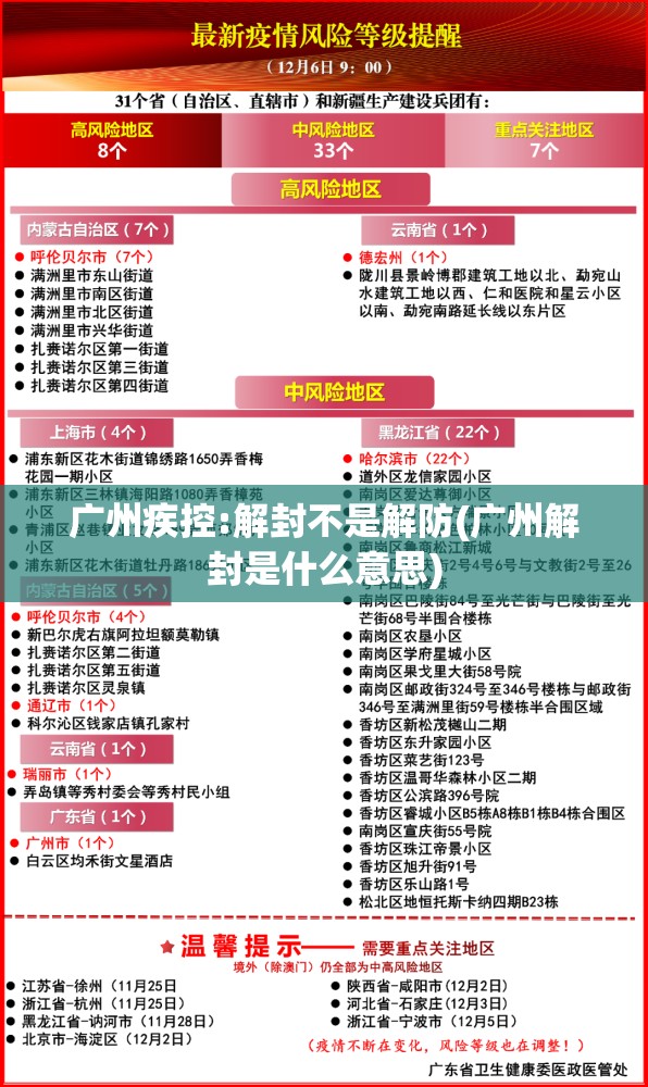 广州疾控:解封不是解防(广州解封是什么意思) 广州疾控:解封不是解防(广州解封是什么意思)