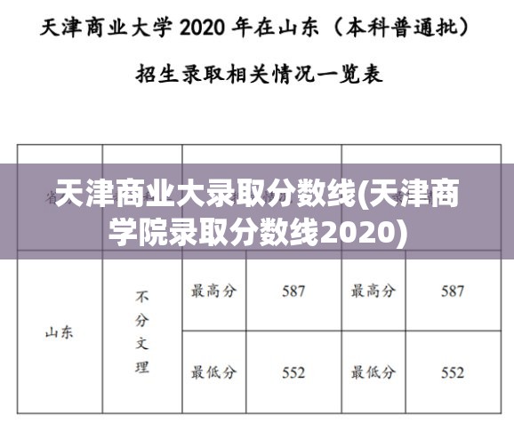 天津商业大录取分数线(天津商学院录取分数线2020)