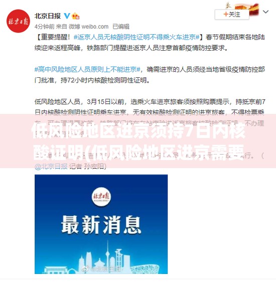 低风险地区进京须持7日内核酸证明(低风险地区进京需要核酸检测阴性证明吗?)