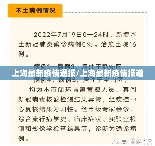 上海最新疫情通报/上海最新疫情报道