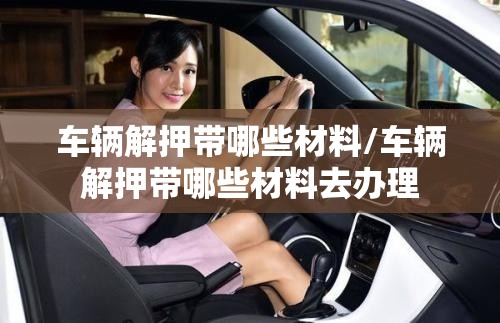 车辆解押带哪些材料/车辆解押带哪些材料去办理 车辆解押带哪些材料/车辆解押带哪些材料去办理