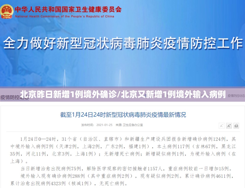 北京昨日新增1例境外确诊/北京又新增1例境外输入病例 北京昨日新增1例境外确诊/北京又新增1例境外输入病例