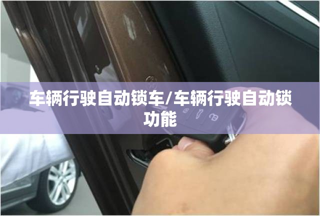 车辆行驶自动锁车/车辆行驶自动锁功能