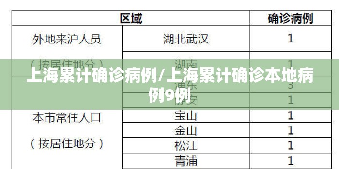 上海累计确诊病例/上海累计确诊本地病例9例 上海累计确诊病例/上海累计确诊本地病例9例