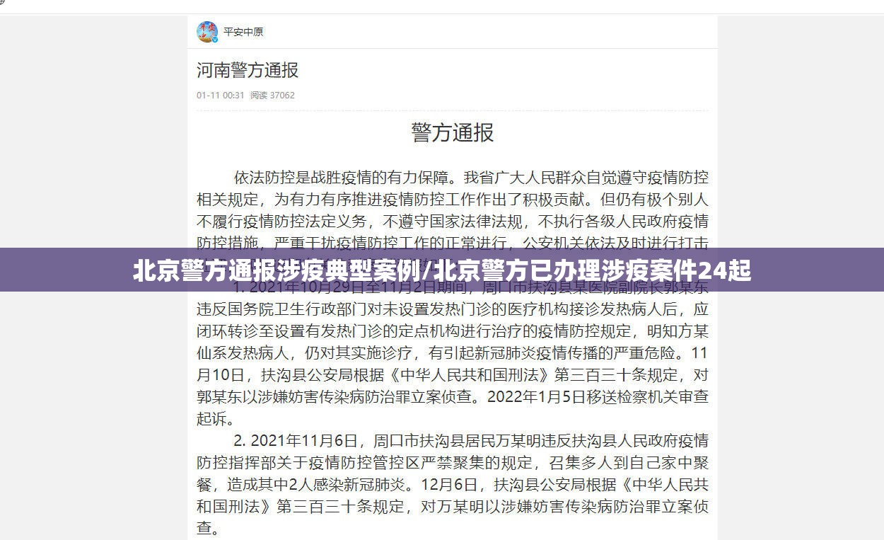北京警方通报涉疫典型案例/北京警方已办理涉疫案件24起 北京警方通报涉疫典型案例/北京警方已办理涉疫案件24起