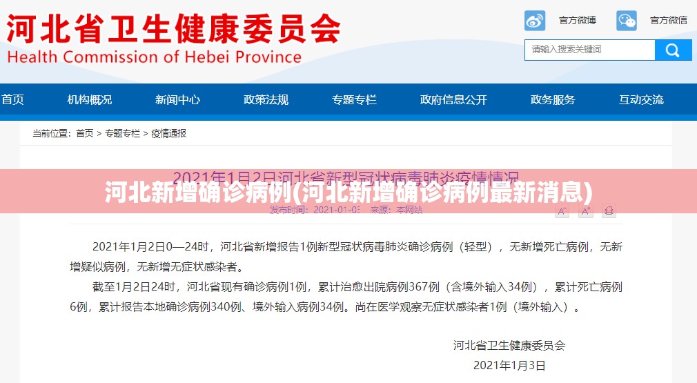 河北新增确诊病例(河北新增确诊病例最新消息)