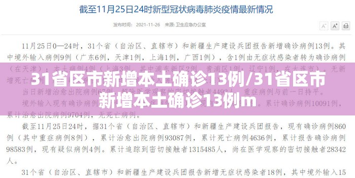31省区市新增本土确诊13例/31省区市新增本土确诊13例m 31省区市新增本土确诊13例/31省区市新增本土确诊13例m