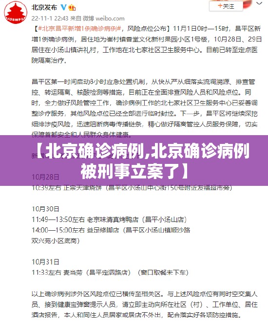 【北京确诊病例,北京确诊病例被刑事立案了】 【北京确诊病例,北京确诊病例被刑事立案了】