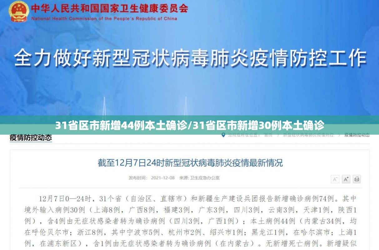 31省区市新增44例本土确诊/31省区市新增30例本土确诊 31省区市新增44例本土确诊/31省区市新增30例本土确诊
