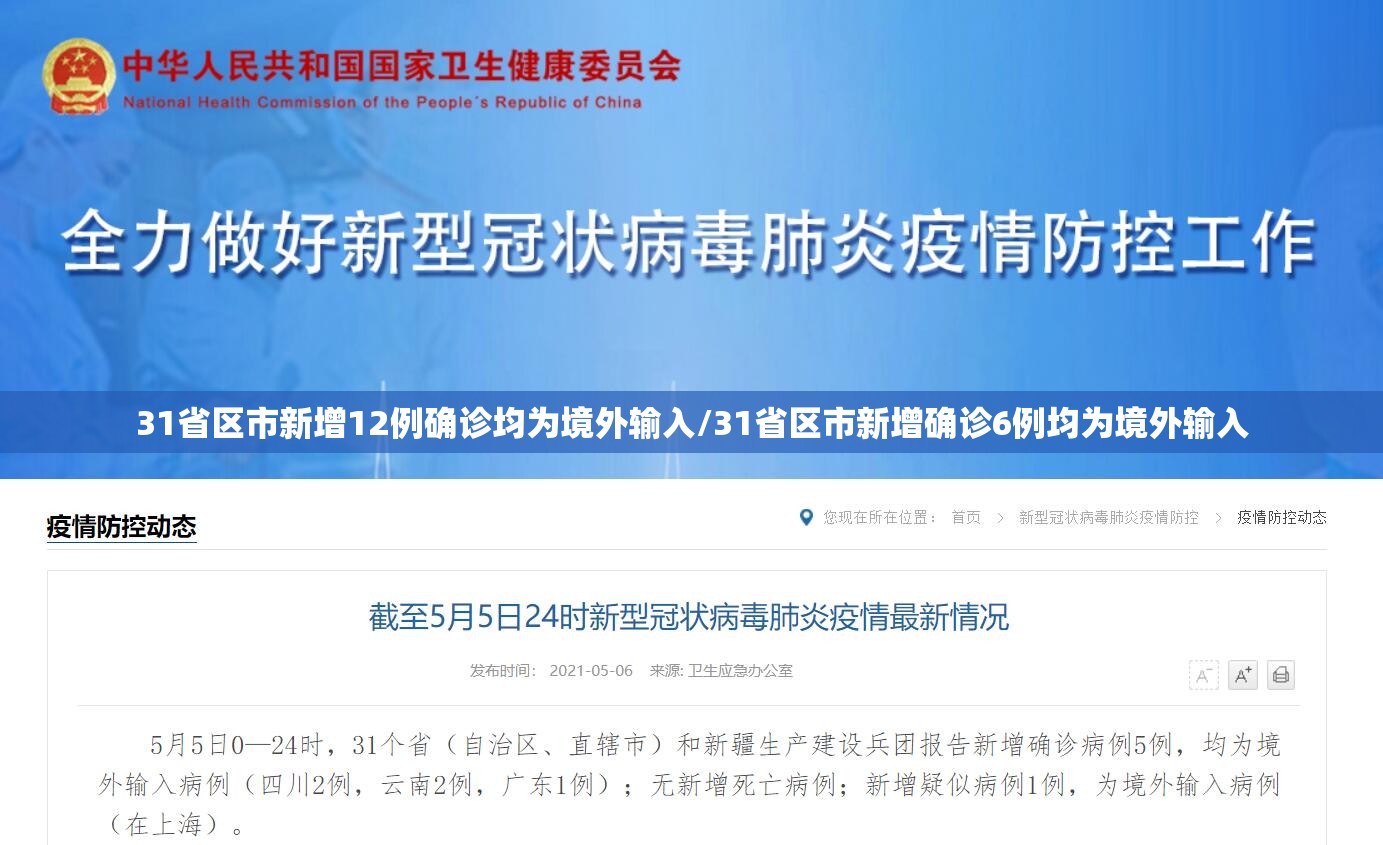 31省区市新增12例确诊均为境外输入/31省区市新增确诊6例均为境外输入 31省区市新增12例确诊均为境外输入/31省区市新增确诊6例均为境外输入