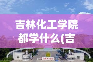 吉林化工学院都学什么(吉林化工学院都学什么课程)