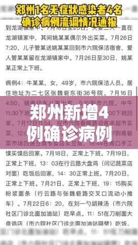 郑州新增4例确诊病例/郑州新增确诊病例发布 郑州新增4例确诊病例/郑州新增确诊病例发布