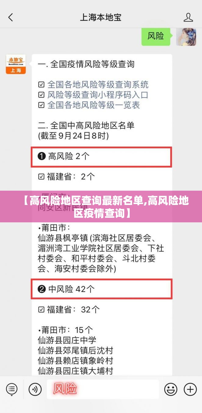 【高风险地区查询最新名单,高风险地区疫情查询】