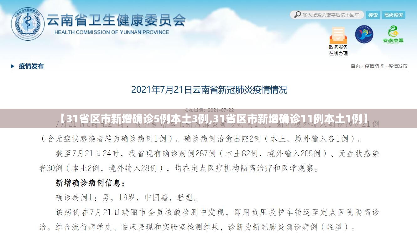 【31省区市新增确诊5例本土3例,31省区市新增确诊11例本土1例】 【31省区市新增确诊5例本土3例,31省区市新增确诊11例本土1例】