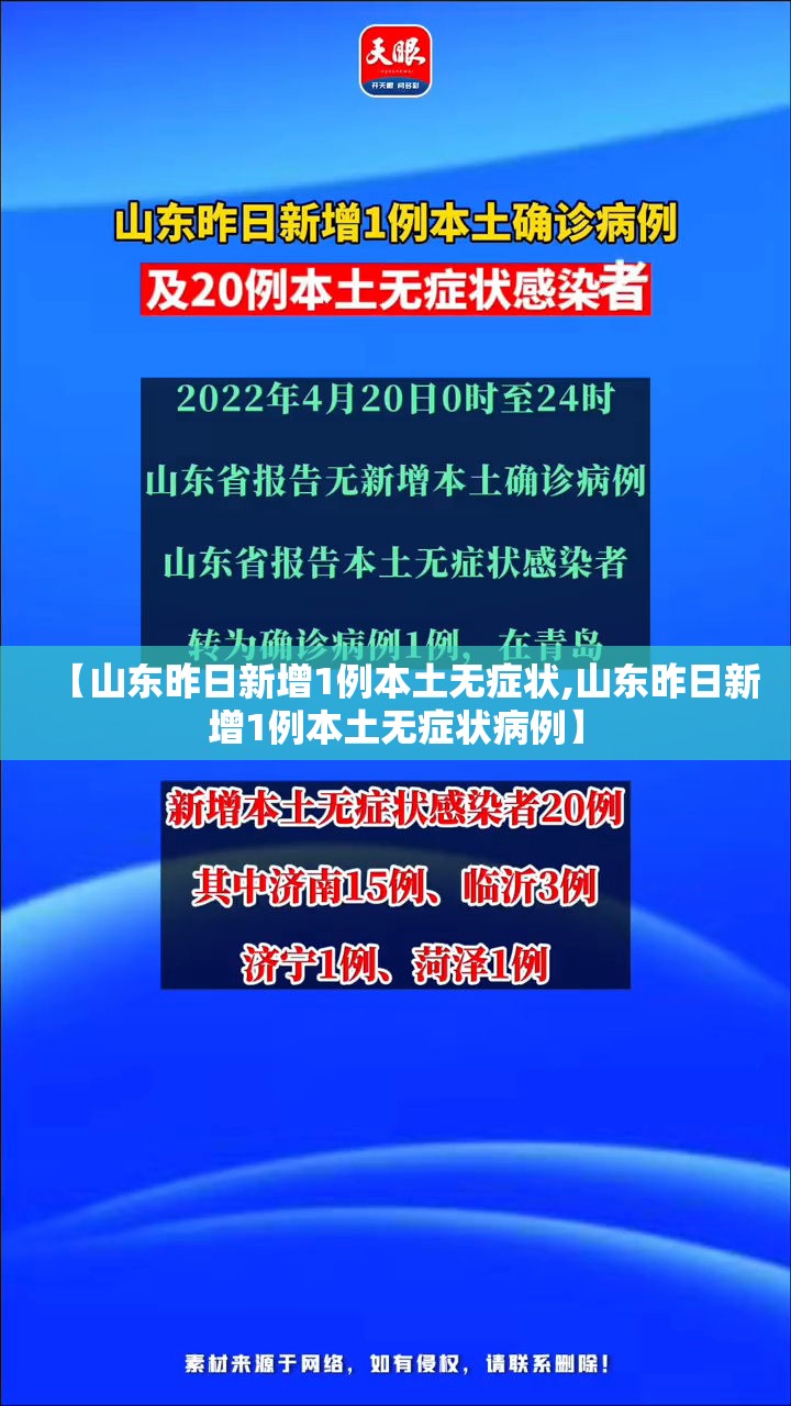 【山东昨日新增1例本土无症状,山东昨日新增1例本土无症状病例】 【山东昨日新增1例本土无症状,山东昨日新增1例本土无症状病例】