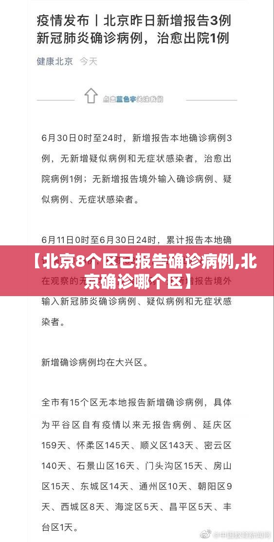 【北京8个区已报告确诊病例,北京确诊哪个区】 【北京8个区已报告确诊病例,北京确诊哪个区】