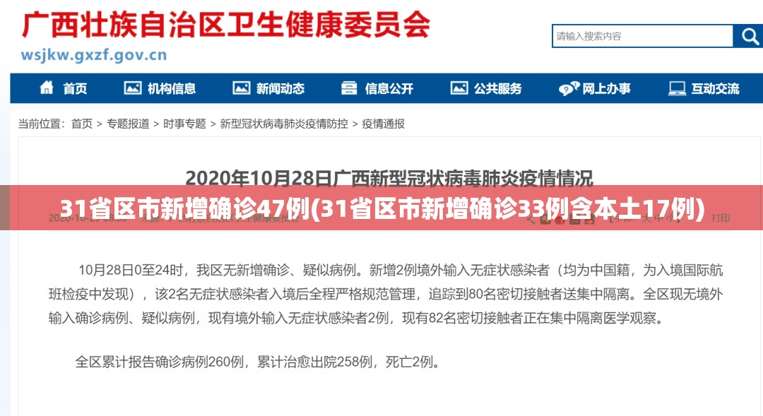 31省区市新增确诊47例(31省区市新增确诊33例含本土17例)
