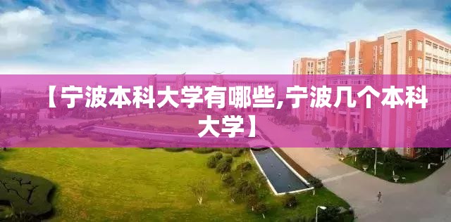 【宁波本科大学有哪些,宁波几个本科大学】