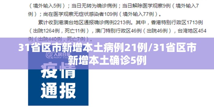 31省区市新增本土病例21例/31省区市新增本土确诊5例 31省区市新增本土病例21例/31省区市新增本土确诊5例