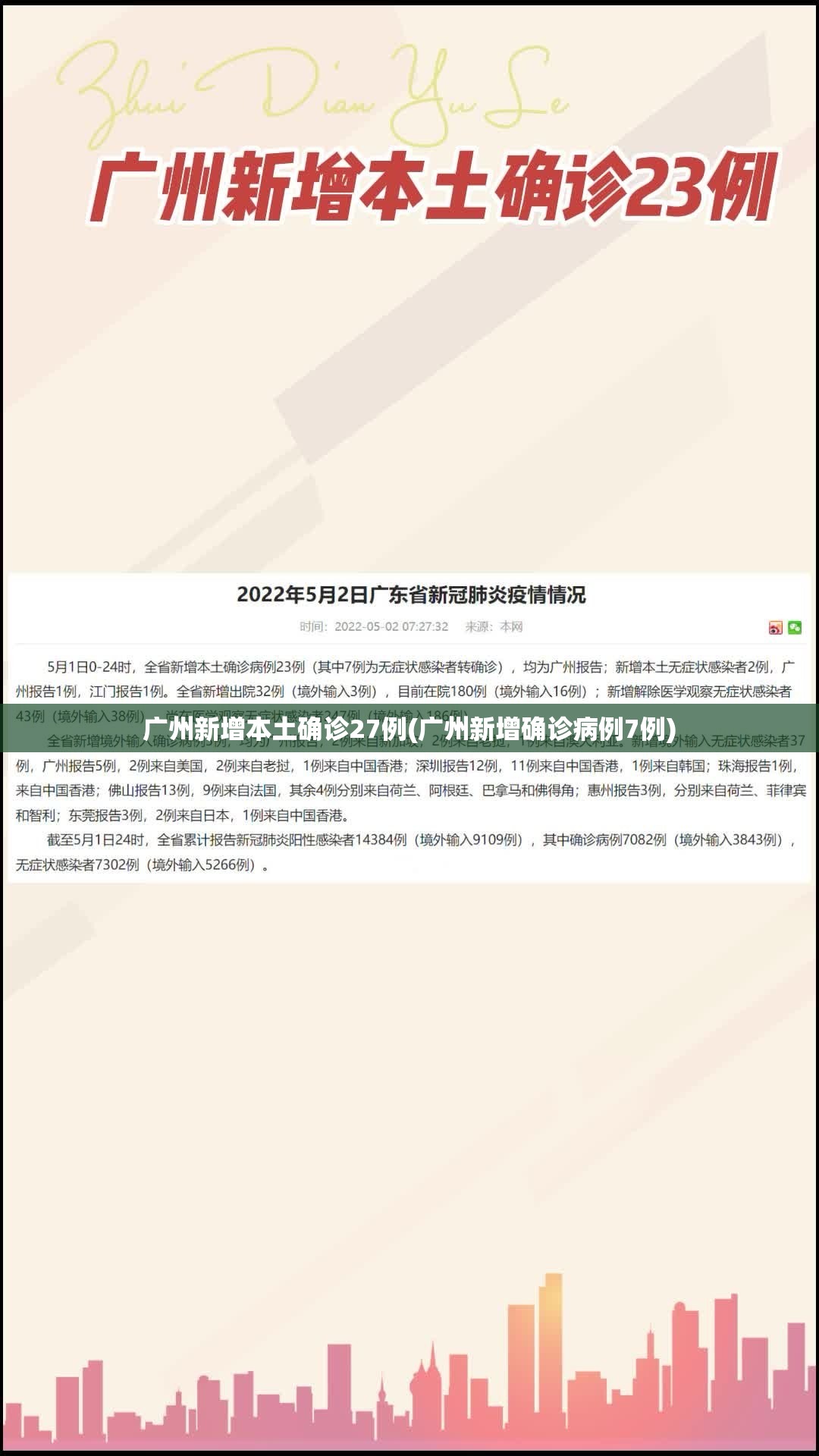 广州新增本土确诊27例(广州新增确诊病例7例) 广州新增本土确诊27例(广州新增确诊病例7例)