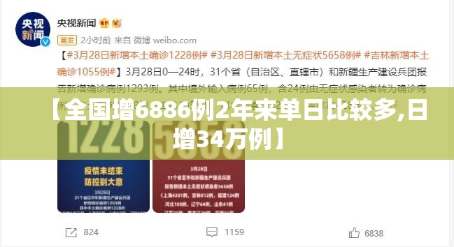 【全国增6886例2年来单日比较多,日增34万例】 【全国增6886例2年来单日比较多,日增34万例】