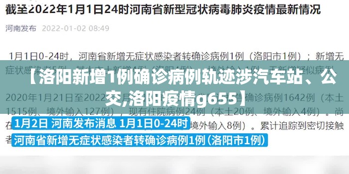 【洛阳新增1例确诊病例轨迹涉汽车站、公交,洛阳疫情g655】