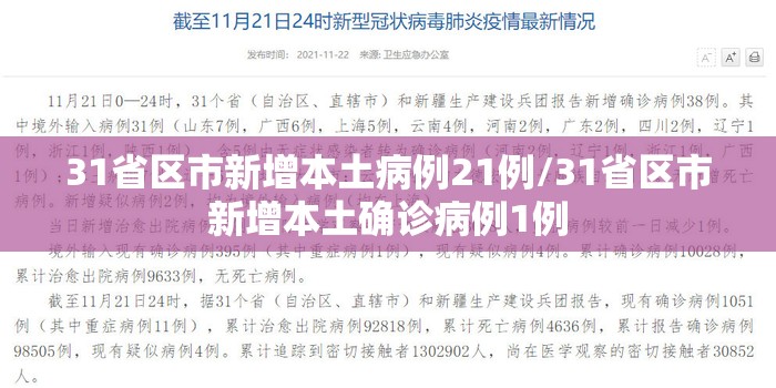 31省区市新增本土病例21例/31省区市新增本土确诊病例1例 31省区市新增本土病例21例/31省区市新增本土确诊病例1例