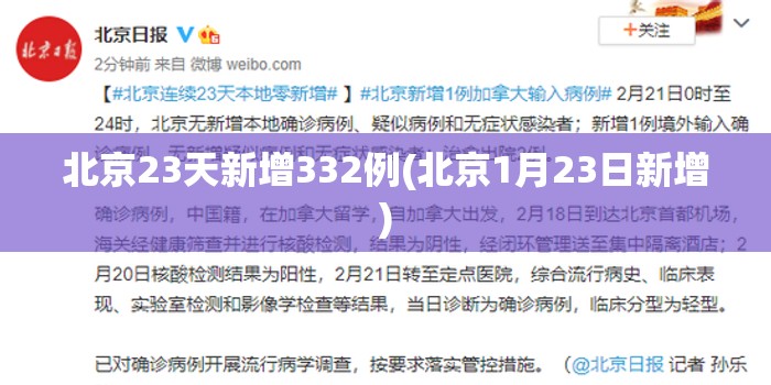 北京23天新增332例(北京1月23日新增) 北京23天新增332例(北京1月23日新增)