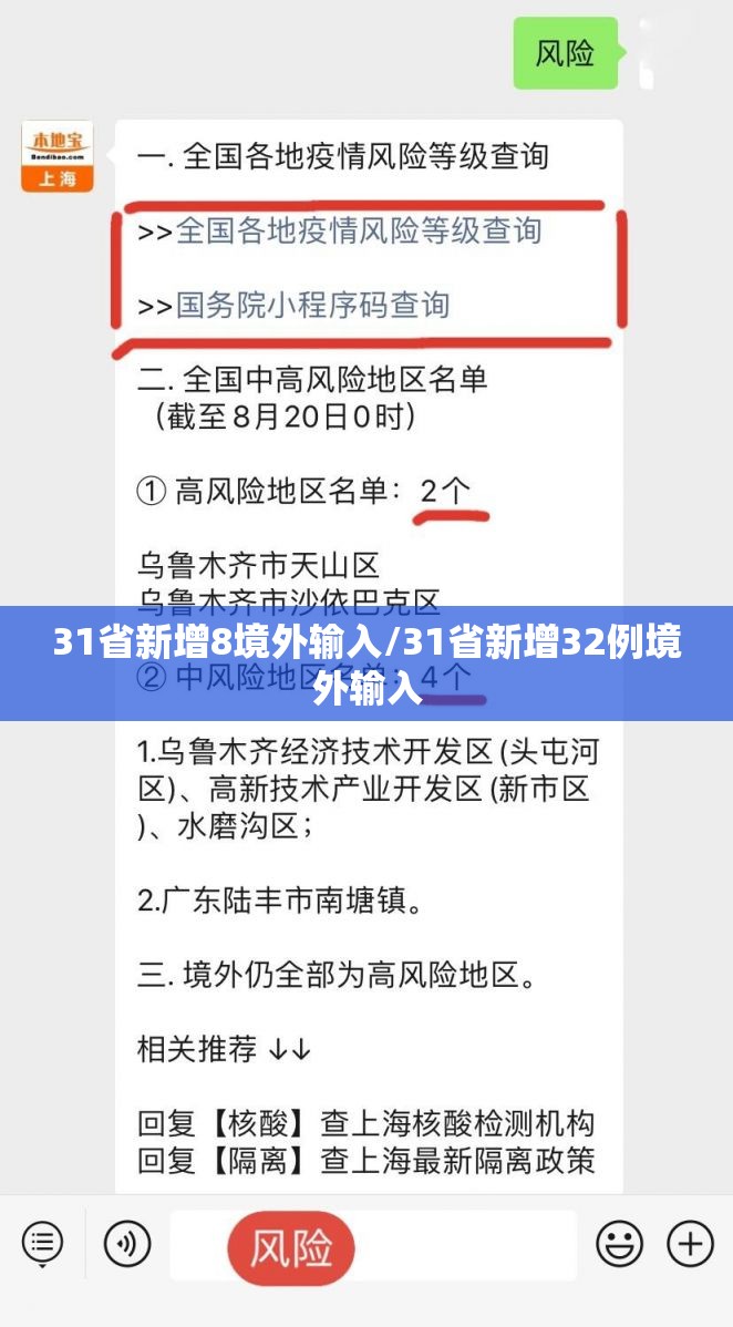 31省新增8境外输入/31省新增32例境外输入