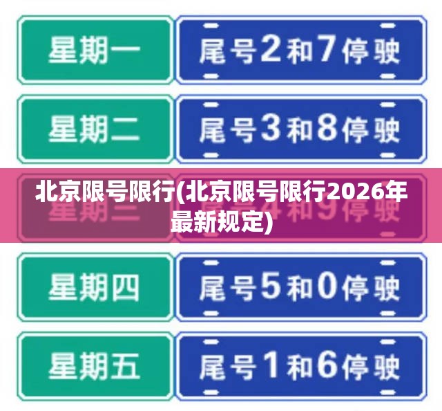 北京限号限行(北京限号限行2026年最新规定) 北京限号限行(北京限号限行2026年最新规定)
