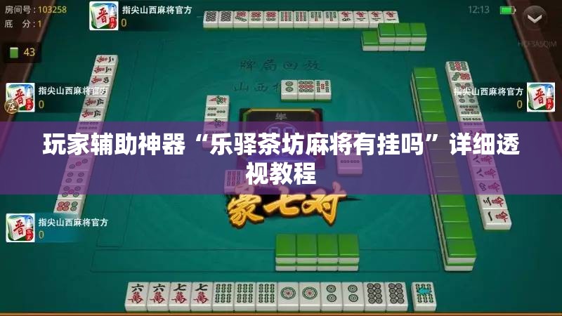 玩家辅助神器“乐驿茶坊麻将有挂吗	”详细透视教程