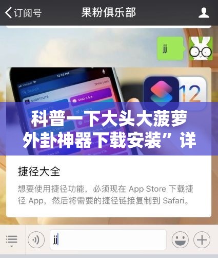 科普一下大头大菠萝外卦神器下载安装”详细分享装挂步骤