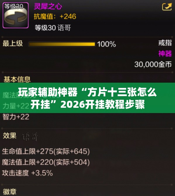 玩家辅助神器“方片十三张怎么开挂”2026开挂教程步骤