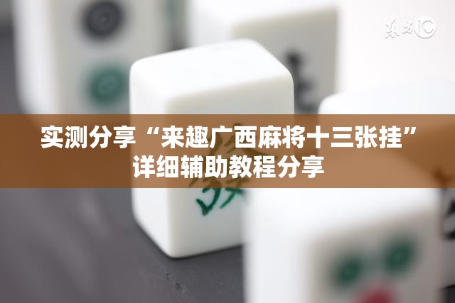 实测分享“来趣广西麻将十三张挂	”详细辅助教程分享