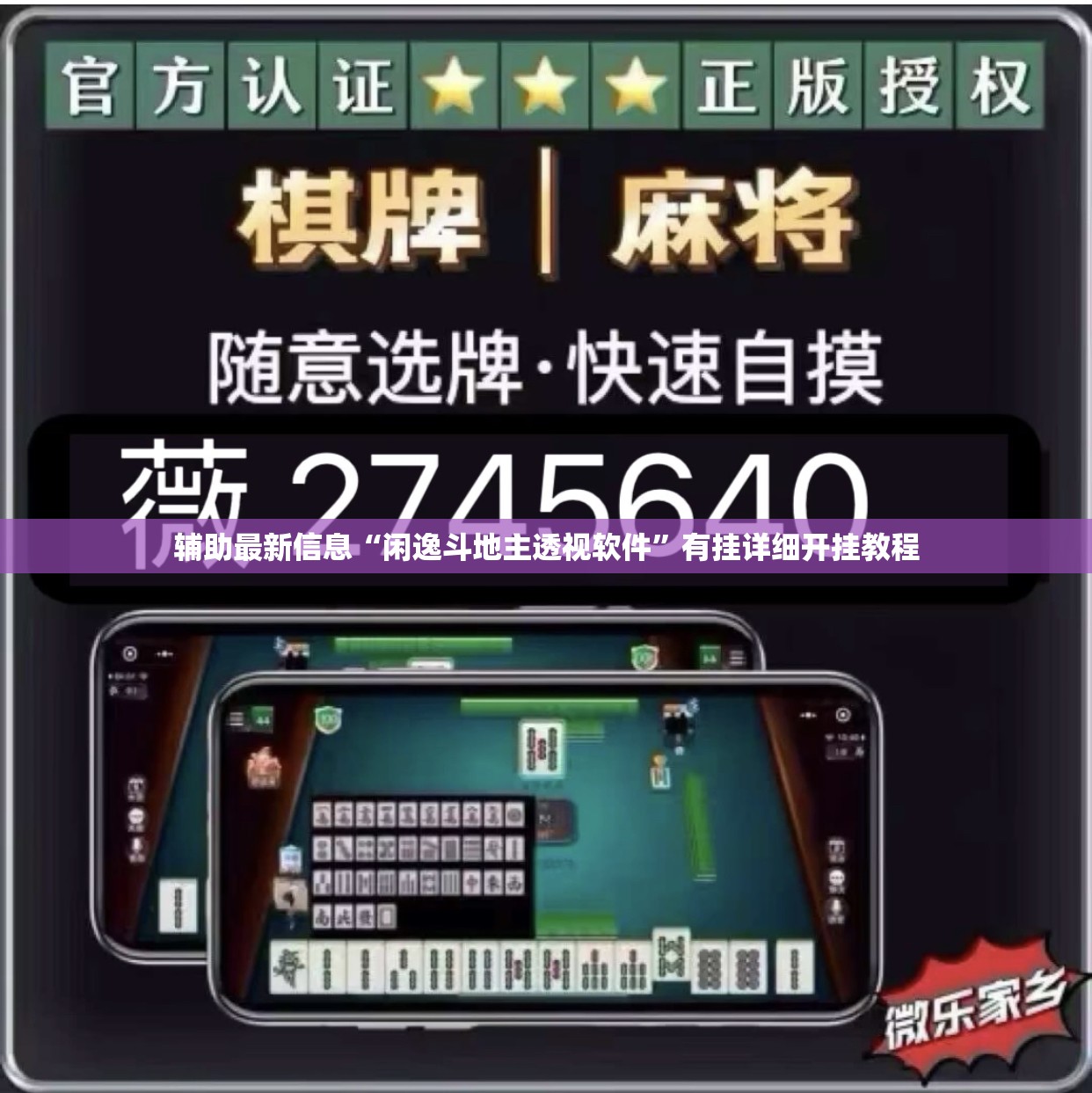 辅助最新信息“闲逸斗地主透视软件”有挂详细开挂教程