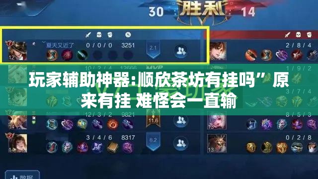 玩家辅助神器:顺欣茶坊有挂吗	”原来有挂 难怪会一直输