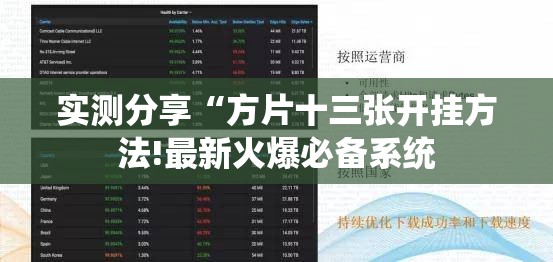 实测分享“方片十三张开挂方法!最新火爆必备系统