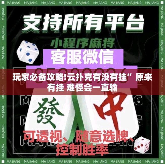 玩家必备攻略!云扑克有没有挂”原来有挂 难怪会一直输